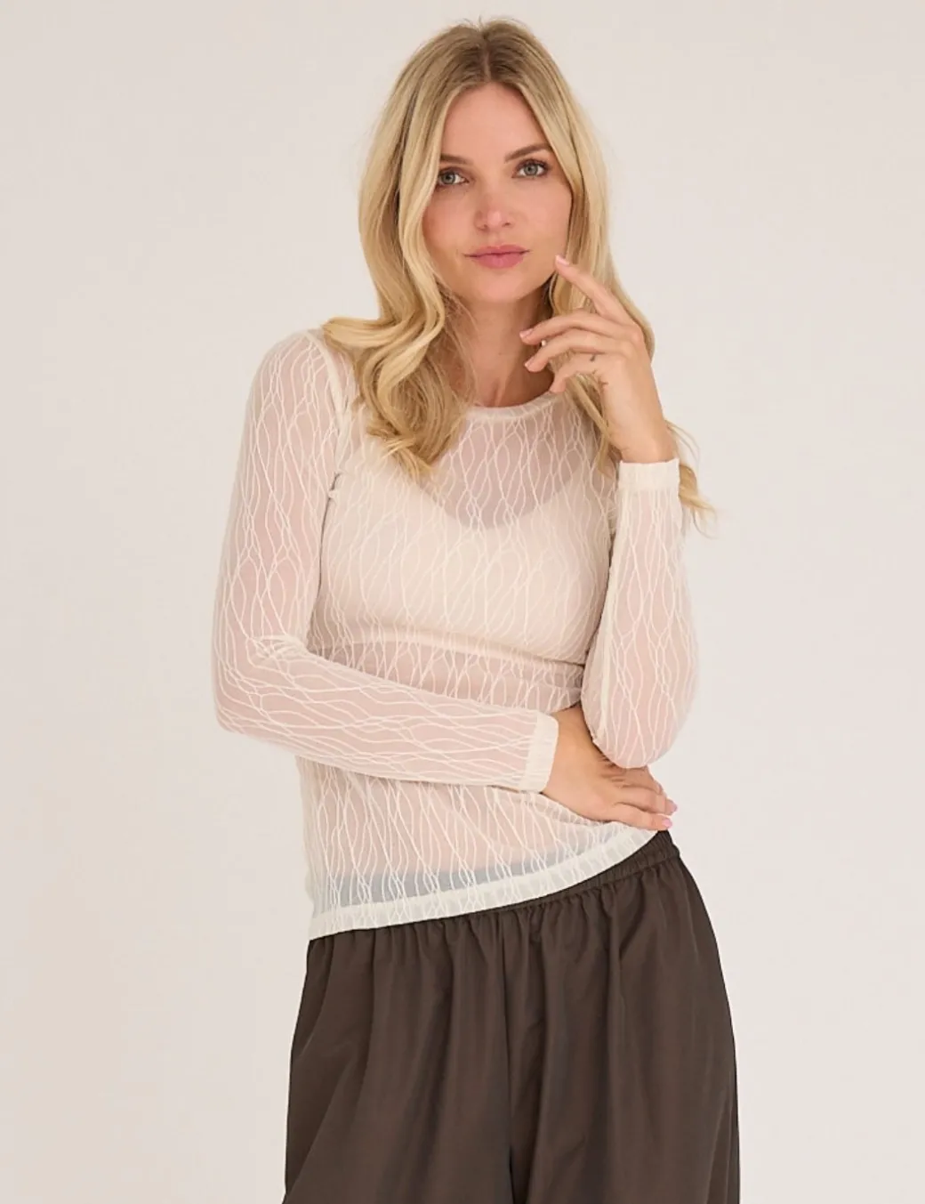 A-View Evalla Bluse - Creme