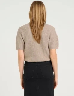 Gestuz AlphaGZ SS Short Cardigan - Sand