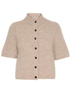 Gestuz AlphaGZ SS Short Cardigan - Sand