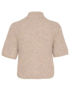 Gestuz AlphaGZ SS Short Cardigan - Sand