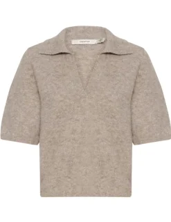 Gestuz GZalpha SS Polo Pullover - Sand