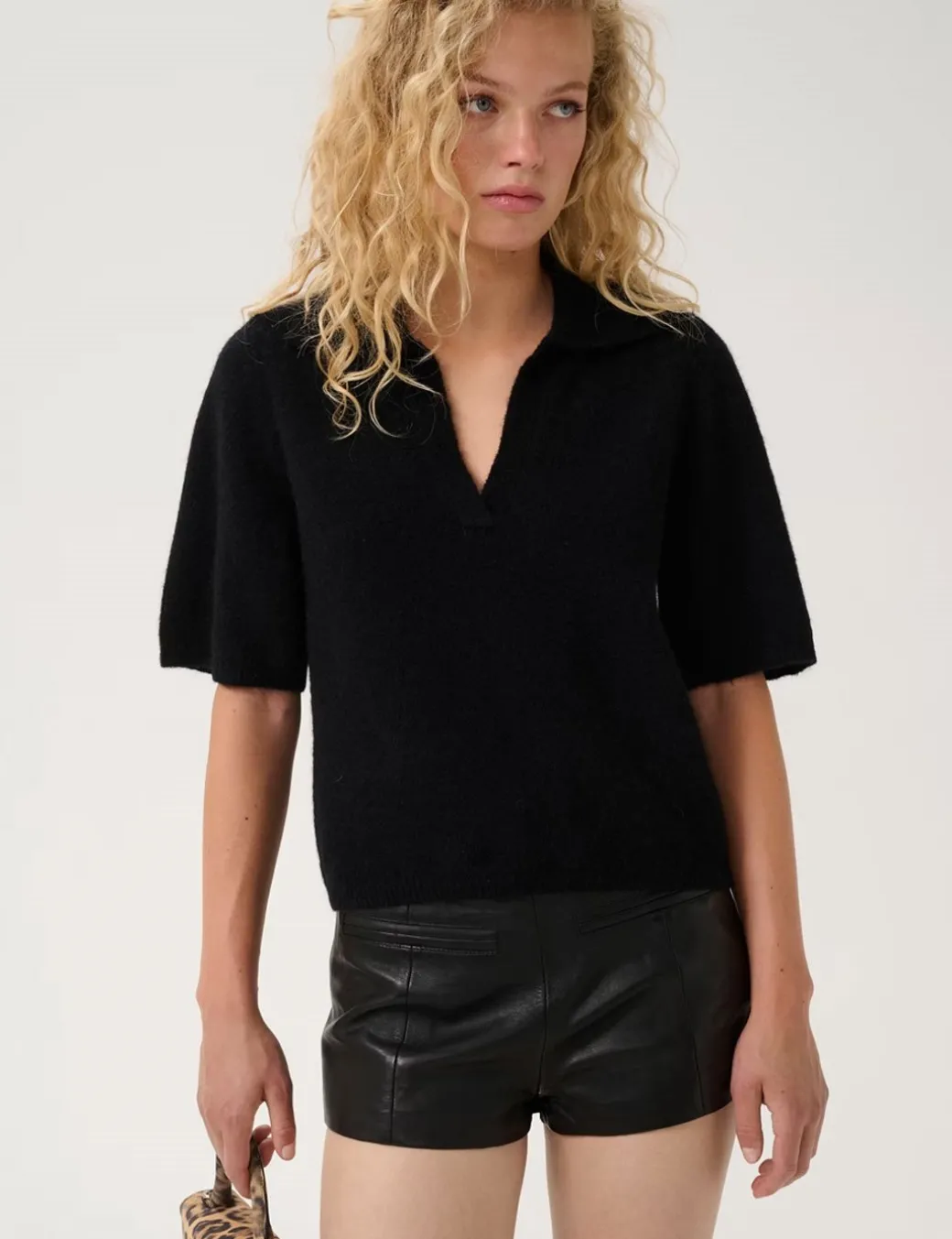 Gestuz GZalpha SS Polo Pullover - Sort