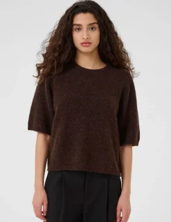 Gestuz GZalpha SS Tee Strik - Brun