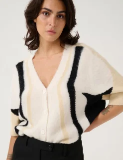 Gestuz GZalpha Strikcardigan - Ivory