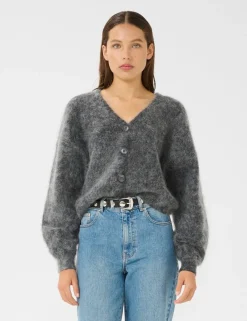 Gestuz GZdebbie V Cardigan Strik - Grå