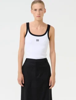Gestuz GZdrew Contrast Logo Top - Hvid