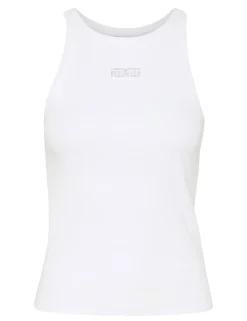 Gestuz GZdrew Rhinestone Logo Tanktop - Hvid