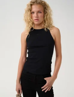 Gestuz GZdrew Rhinestone Logo Tanktop - Sort