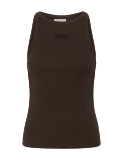 Gestuz GZdrew Rhinestone Logo Tanktop - Brun