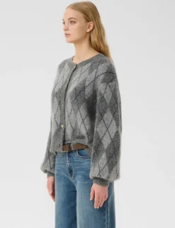 Gestuz GZsasi Strikcardigan - Grå