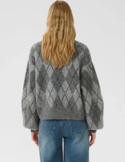Gestuz GZsasi Strikcardigan - Grå