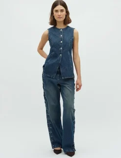 Global Funk Gibella-G Vest - Denim blå