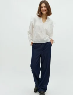 mbyM Gemala LS-M Bluse - Hvid