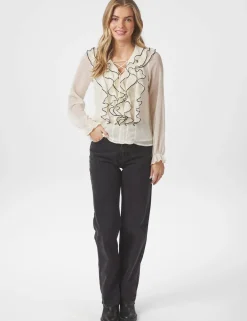 Neo Noir Arloca Bluse - Creme