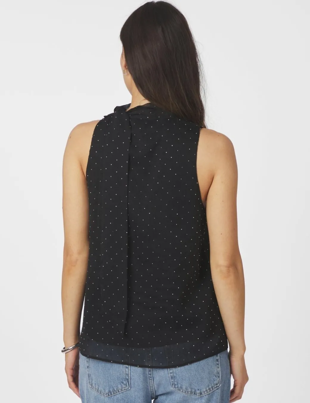 Neo Noir Lorelei Bedazzled Top - Sort