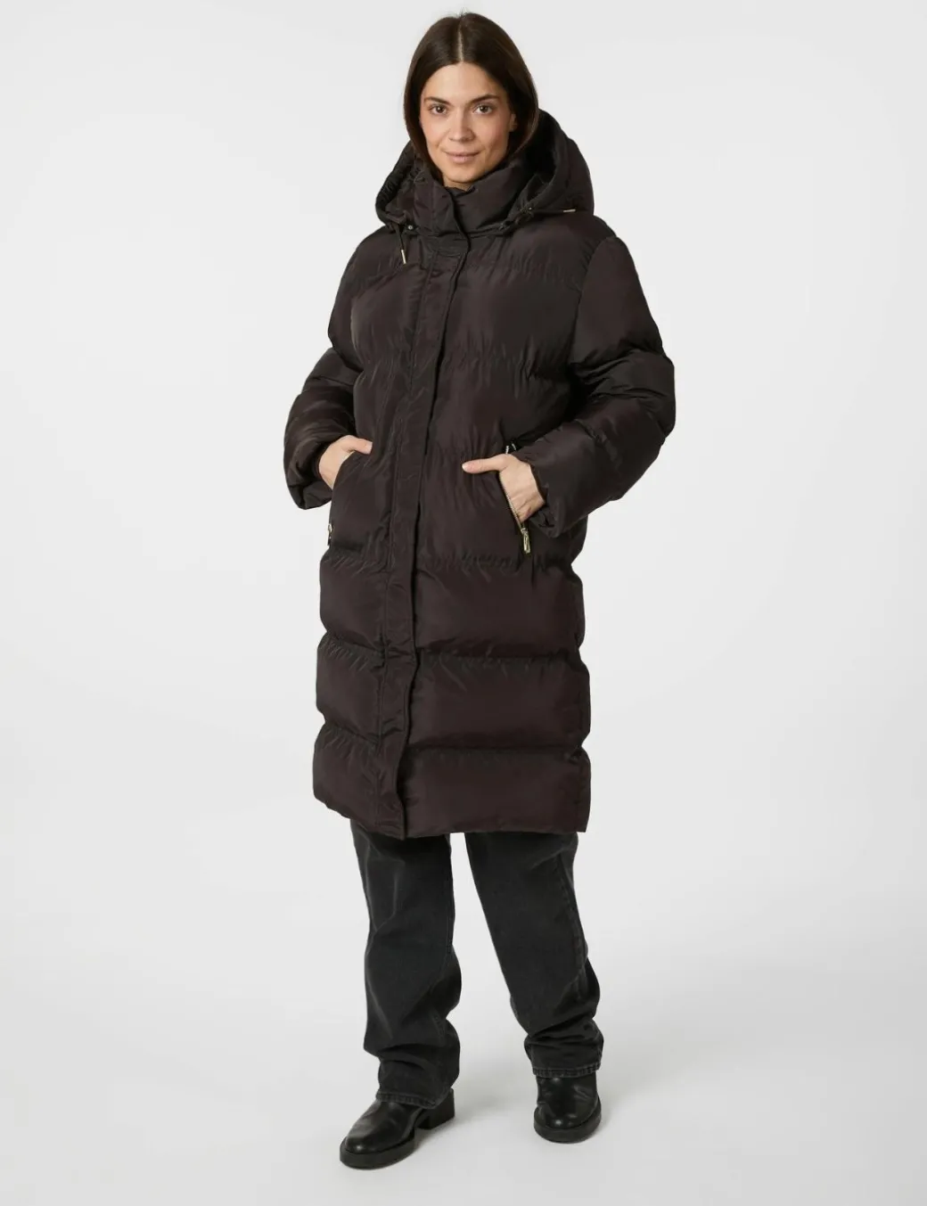 Neo Noir Lucette Puffer Jakke - Mørkebrun