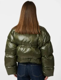Neo Noir Rhea Shiny Pufferjakke - Army