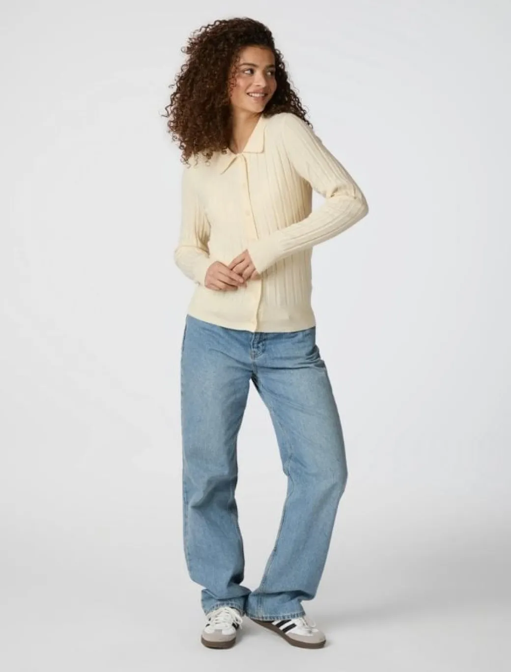 Neo Noir Rio Solid Knit Cardigan - Gul