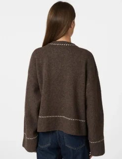 Neo Noir Roeme Knit Stitch Strik - Brun