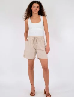 Neo Noir Shea Linen Shorts - Sand
