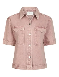 Neo Noir Tiki Solid Skjorte - Rosa